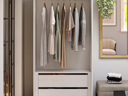 Suite Style Modular Extra Wide Wardrobe With Drawers - White