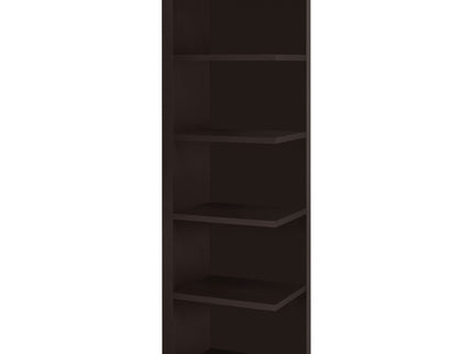 6 Tier Corner Bookcase - Cappuccino