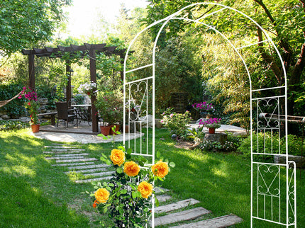 Metal Garden Arch Garden Arbor Trellis Climbing Plants Support Rose Arch Outdoor Arch