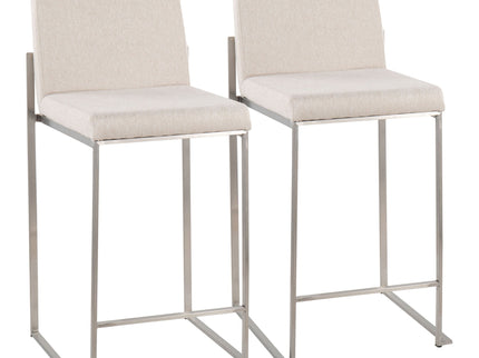 Fuji - Contemporary High Back Counter Stool, Functional Design