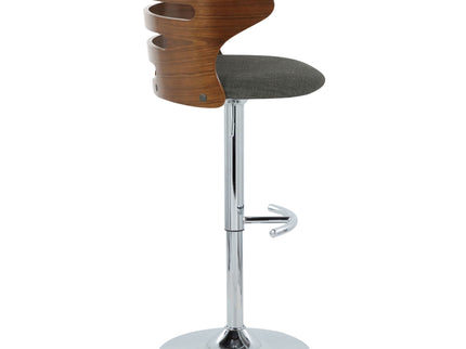 Cosi - Mid Century Modern Adjustable Barstool With Swivel & Rounded T Footrest (Set of 2)