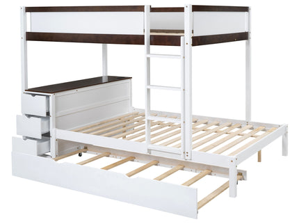 Bunk Bed With Twin Size Trundle, Storage And Desk