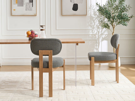 Dining Chairs With Ergonomic Backrest And Adjustable Feet (Set of 2)