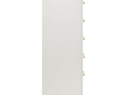 Chesney - 5 Drawer Chest With Trim - White
