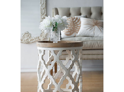Stylish Rustic Round Wooden Table