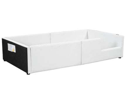 Platform Bed With Guardrail And Charging Station
