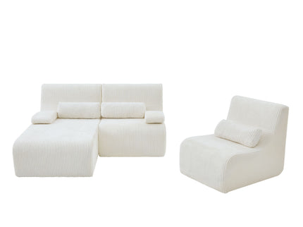 Oversized Sectional Sofa, Living Room Seating With Modular Design