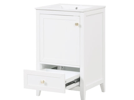 Bathroom Vanity With Sink, Soft Closing Cabinet Door, Storage Rack And Drawer