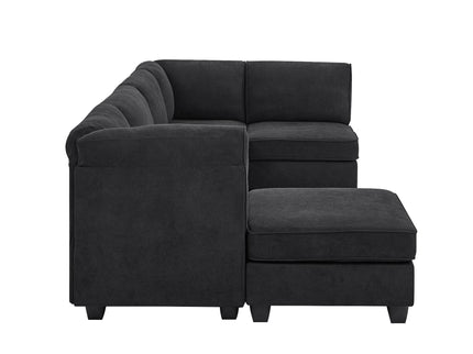 Upholstered Modular Sectional - Black