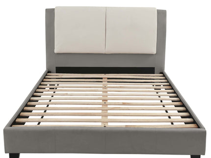 Bed Set With 2 Tone Upholstered Headboard