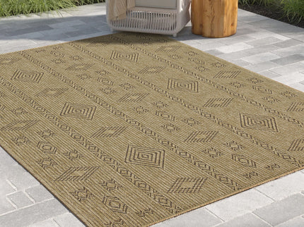 Earth - 7'10" X 10'3" Indoor, Outdoor Area Rug - Natural, Mocha
