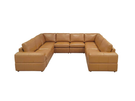 Upholstered Large Arms Sectional With Recliner Seats