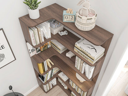L-Shaped Design Corner Bookshelf