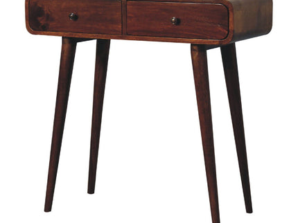 Curved Hallway Table - Chestnut