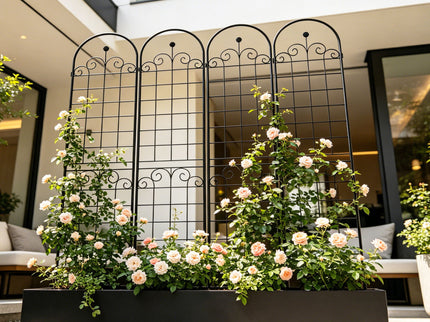 Metal Garden Trellis For Climbing Plants Outdoor Rustproof Plant Support Rose Trellis Netting Trellis