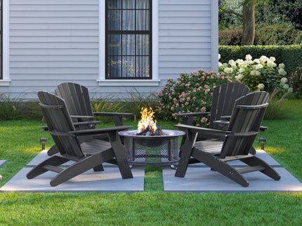 Adirondack Chair Sturdy HDPE Poly Lumber For Poolside, Patio, And Garden Relaxation