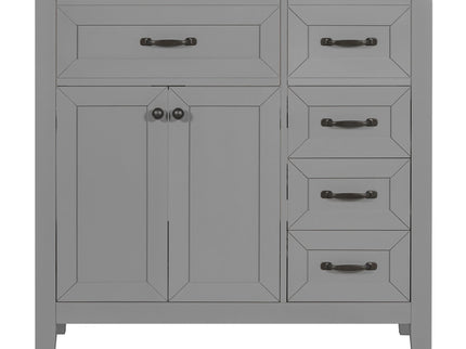 Modern Bathroom Vanity With Sink, Freestanding With Drawers And Doors
