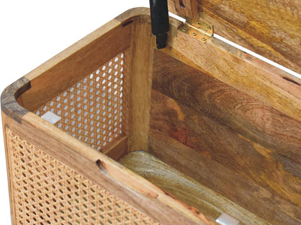 Larissa - Lid Up Storage Stool - Oak