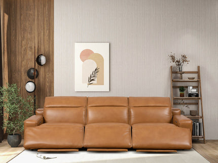 Urbana - Triple Power Recliner Sofa - Tan