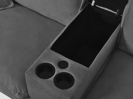 Modular Cloud Couch Sofa With Cup Holders & Storage, USB Port