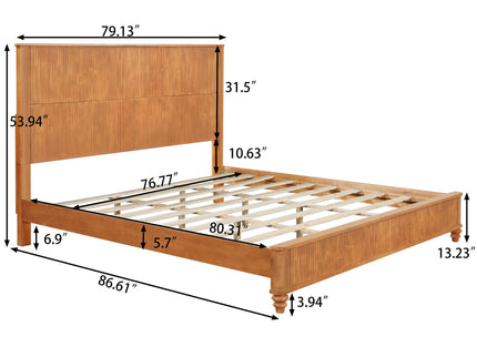 Platform Bed Frame & Tall Headboard