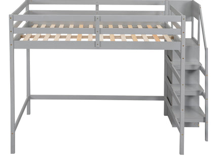 Loft Bed With Built In Storage Wardrobe And Staircase