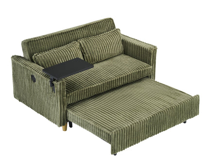 Pull Out Sofa With Movable Tabletop And USB Ports