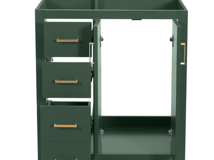 Retro Style Bathroom Vanity With 3 Drawers & Soft-Closing Doors