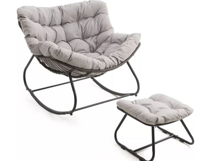 Egg Rocking Chair With Ottoman