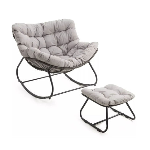 Egg Rocking Chair With Ottoman