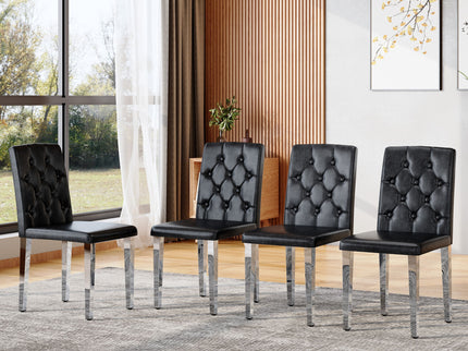 Dining Chairs With Ergonomic Buckle Backrest For Home