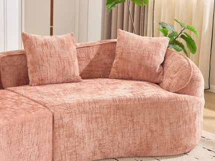Curved Compressed Sofa, Nordic-Style Design For Living Room