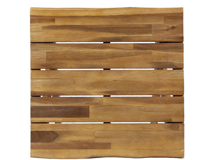 Passion - Outdoor Side Table With Cross Base And Slatted Top - Teak