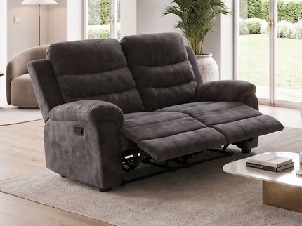 2 Seat Manual Recliner Loveseat With 150° Deep Recline, For Small Living Spaces - Dark Gray