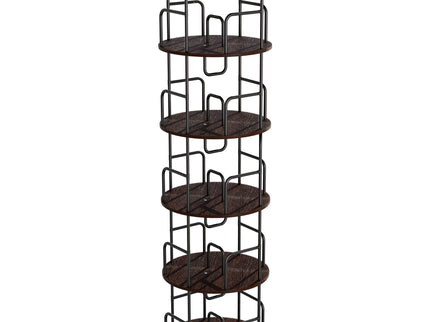Rotating Bookshelf Tower 5 Tier Spinning 360 Degree Revolving Storage Shelf