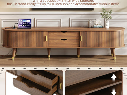 TV Stand & Coffee Table Set With Charging Station