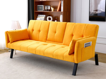 Sofa Bed With Foldable Design And Cup Holder