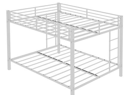 Bunk Bed For Kids, Convertible Frame With Ladders & Guardrail
