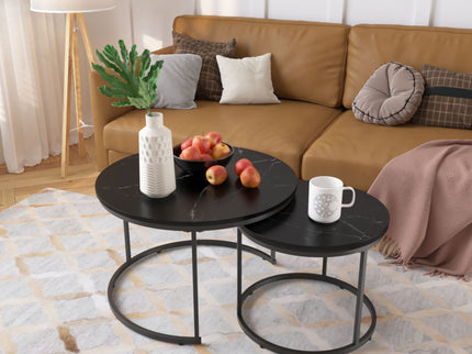 Round Nesting Coffee Table (Set of 2)