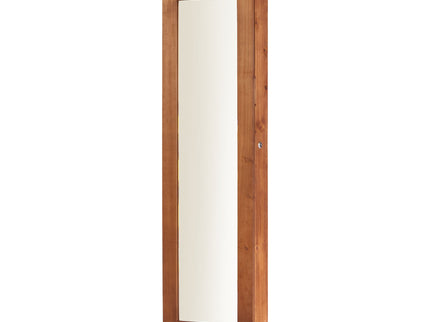 Jewelry Armoire Organizer With Full Length Mirror, Wall Mounted Lockable Cabinet With LED Light