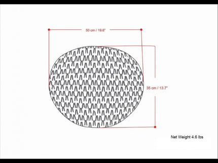 Nisi - Round Knitted Outdoor / Indoor Pouf - Light Gray
