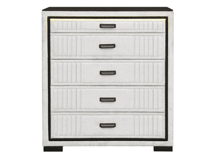 Isaiah - Upholstered Chest With LED Lighting