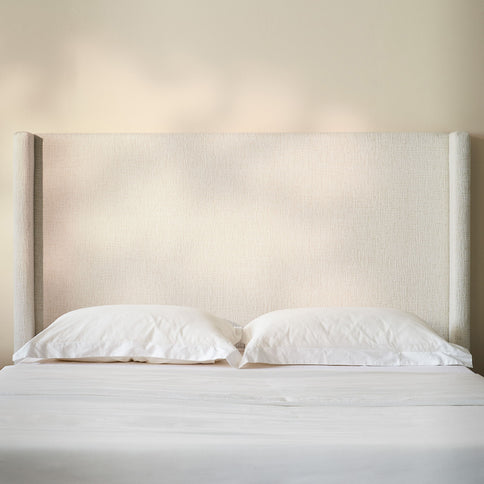 Hosford - Minimalist Upholstered Wingback Bed With Wood Base Platform