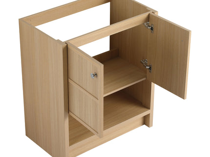 Modern Freestanding Bathroom Vanity With Ceramic Sink And Soft Closing Doors