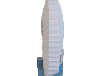 Abstract Water Fountain With Base With Light, For Indoor And Outdoor - White / Blue