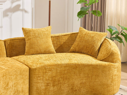 Curved Compressed Sofa, Nordic-Style Design For Living Room