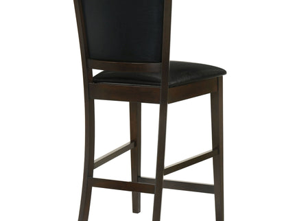 Upholstered Counter Height Stools (Set of 2) - Black / Espresso