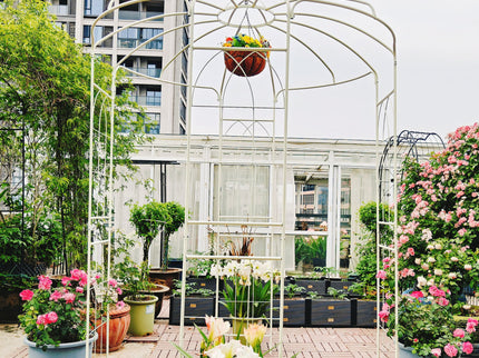 Metal Garden Arch Iron Garden Arbors Gazebo Dia High Birdcage Shape Pergola Pavilion For Wedding Ceremony