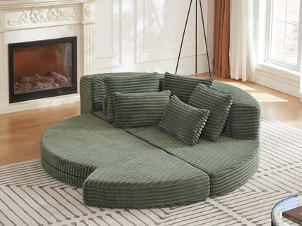 Semi Circular 2 In 1 Sofa Bed With Neck Pillow