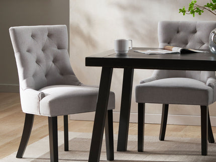 Contemporary Cheney Dining Chair Set With Tufted Design